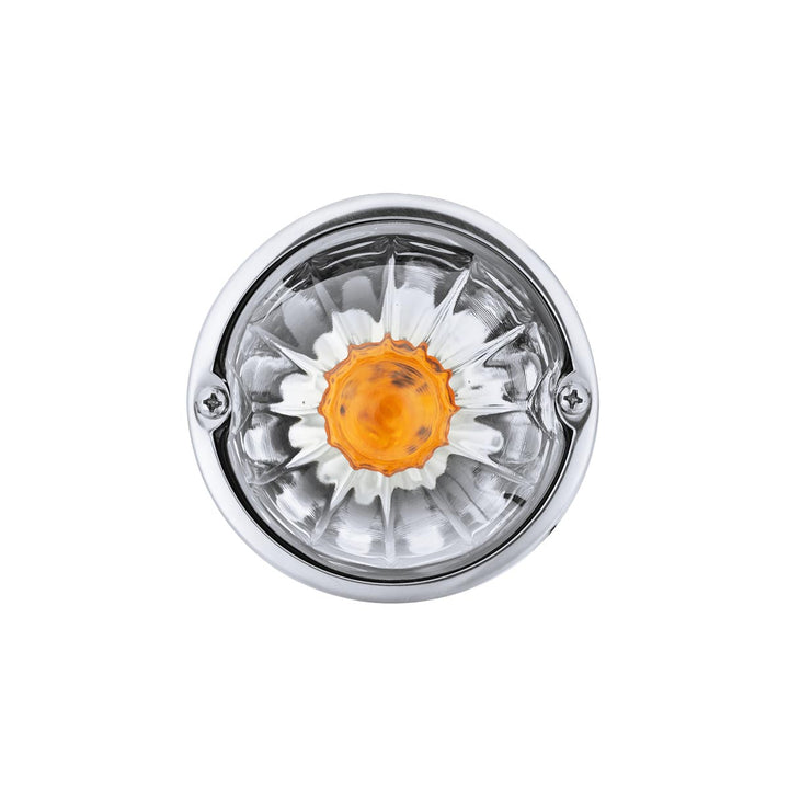 Glass Watermelon Light Kit With LED Light-Amber LED/Clear Lens