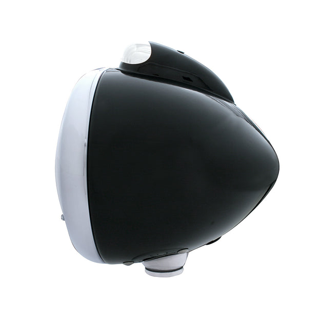 Black Guide 682-C Headlight 6014 & Dual Mode LED Signal - Clear Lens