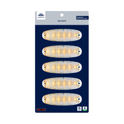 6 Amber LED Cab Lights For 2008-2017 Freightliner Cascadia - Clear Lens (5-Pack)