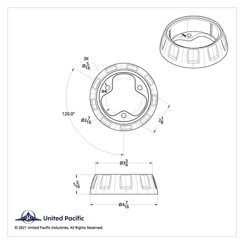Steering Wheel Horn Bezel - Electric Yellow