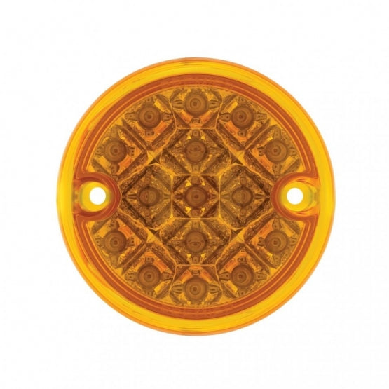 30 LED 3" Dual Function Reflector Double Face Light Kit - Amber & Red LED/Amber & Red Lens