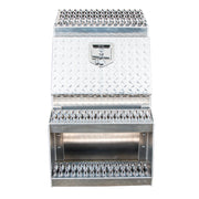 18"L X 25"W X 28"H Aluminum Step Saddle Box