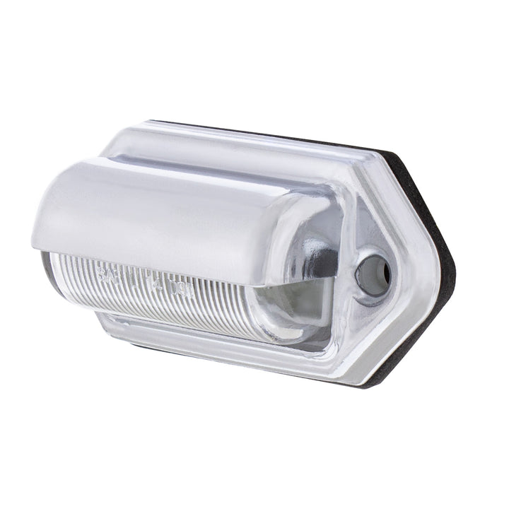 2 White LED Chrome License Plate Light/Utility Light - Competition Series