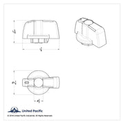 A/C Knob (Newer Model) With Blue Crystal For 2005-2010 Freightliner