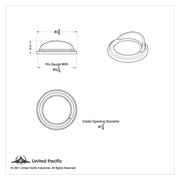 Chrome Small Gauge Bezel With Visor For Freightliner