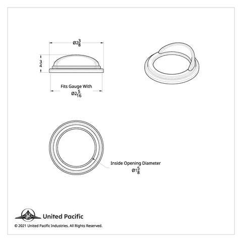 Chrome Small Gauge Bezel With Visor For Freightliner