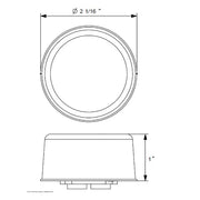 7 LED 2" Round Light Kit (Clearance/Marker) - Red LED/Red Lens