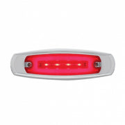 16 LED Rectangular GloLight With Bezel (Clearance/Marker) - Red LED/Red Lens