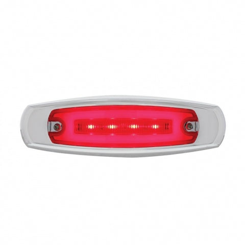 16 LED Rectangular GloLight With Bezel (Clearance/Marker) - Red LED/Red Lens