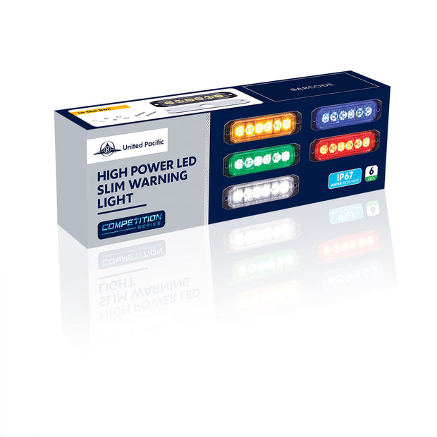 6 High Power LED "Competition Series" Slim Warning Light - Blue