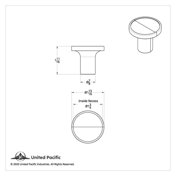 Aluminum Screw-On Air Valve Knob With Stainless Tractor Plaque - Pearl White