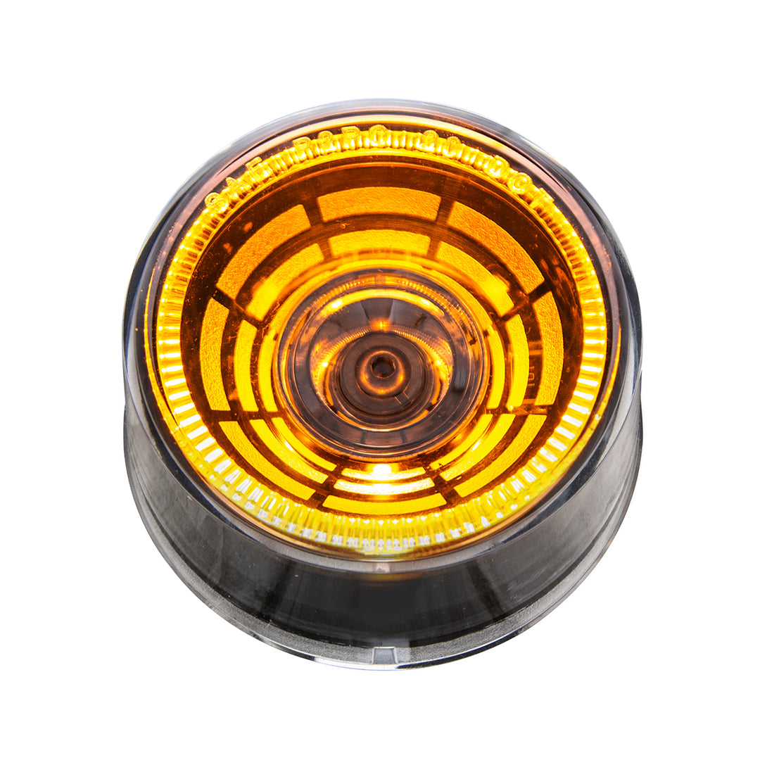 4 LED 2" Round Abyss Light (Clearance/Marker) - Amber LED/Clear Lens