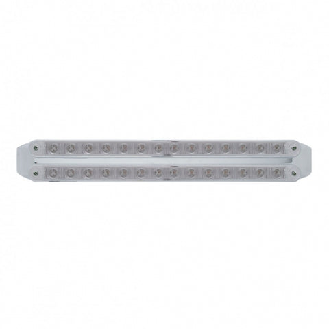 Dual 14 LED 12" Light Bars - Red & White LED/Clear Lens