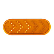 35 LED 6" Oval Sequential Turn Signal Light Kit - Amber LED/Amber Lens
