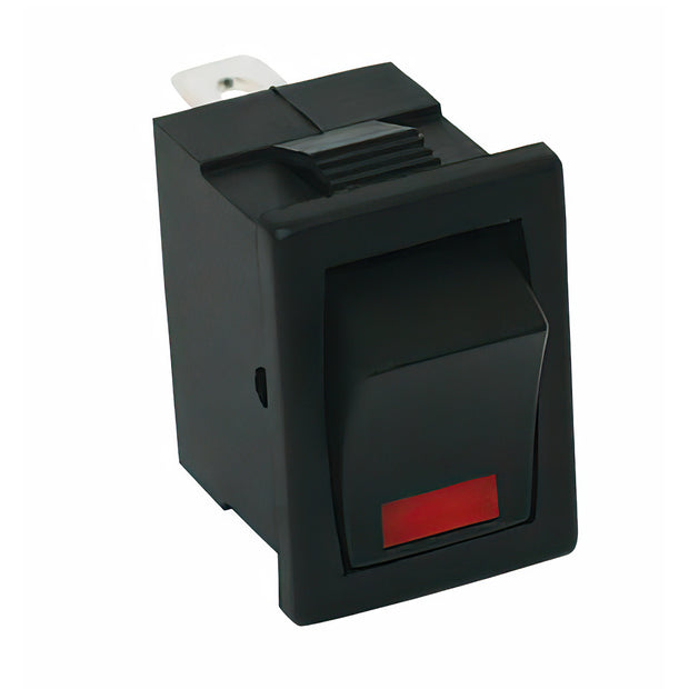 Black Miniature LED Rocker 10 Amp 12V S.P.S.T. On/Off 1 Pc.