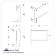 Light & CB Antenna Bracket For 2008-2017 Freightliner Cascadia - Driver