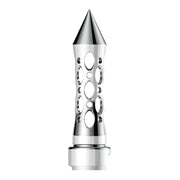 M30X3.5 Thread-On Daytona Style Spike Gearshift Knob With 13/15/18 Speed Adapter - Chrome/Vertical