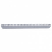14 LED 12" Auxiliary Warning Light Bar With Bezel - Amber LED/Clear Lens