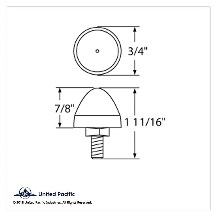 LED Bullet License Plate Fastener - Amber (2-Pack)
