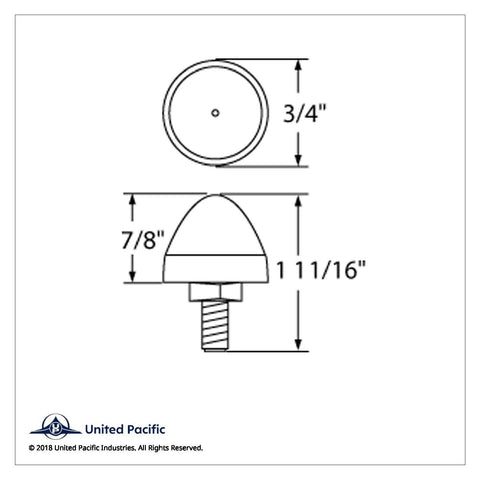 LED Bullet License Plate Fastener - Amber (2-Pack)