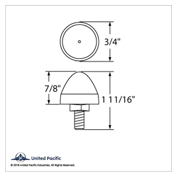 LED Bullet License Plate Fastener - Amber (2-Pack)
