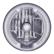 7" Crystal Headlight With 34 Amber LED Position Light