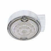 21 LED 3-1/4" Dual Function Signal Light For Harley Motorcycle With Housing - Amber LED/Clear Lens