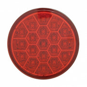 19 LED 4" Round Reflector Light (Stop, Turn & Tail) - Red LED/Red Lens
