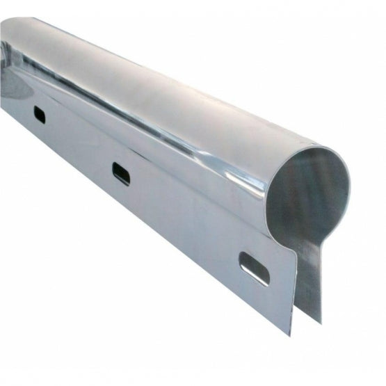 30" Stainless Light Duty Mud Flap Hangers (Open End Cap) - 1-1/8" Bolt Pattern (Pair)