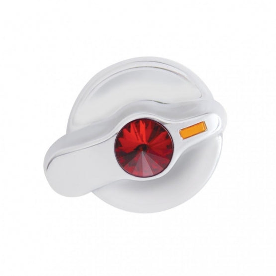 Signature Series A/C Control Knob With Color Crystal For International Trucks - Red Crystal