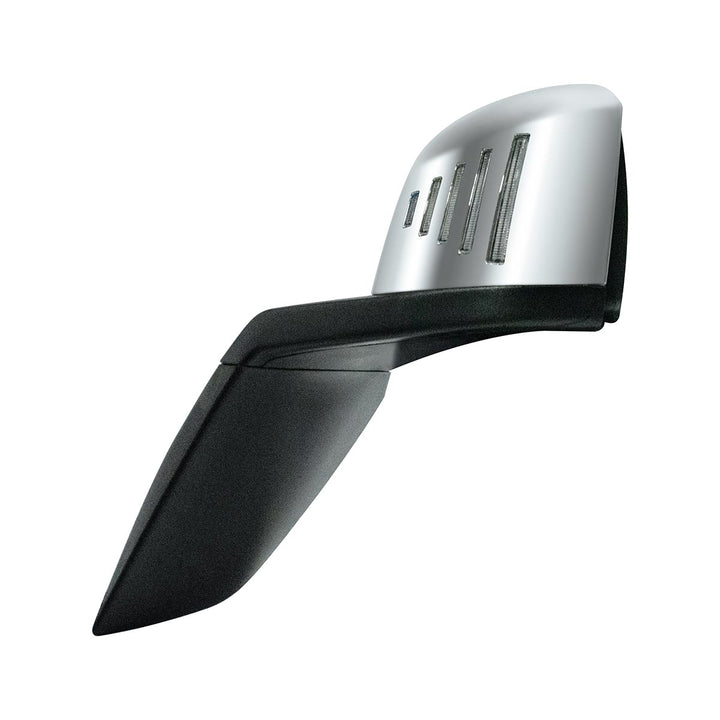 Hood Mirror Assembly W/LED Lights On Mirror Cover &amp; Glass For 2018-2024 Volvo VNL - Driver