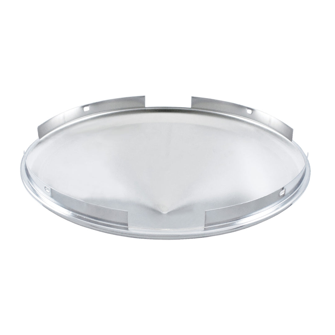 4 Even Notched Chrome Pointed Front Hubcap - 7/16" Lip