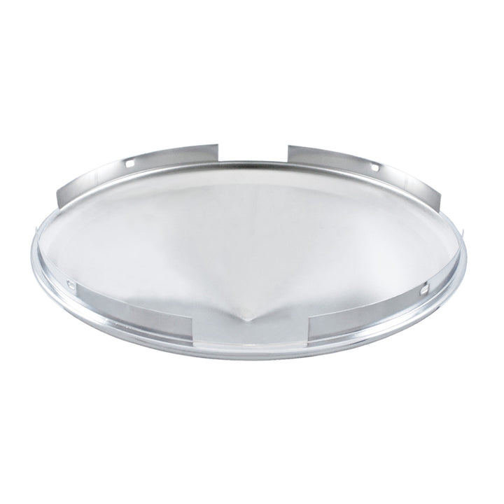 4 Even Notched Chrome Pointed Front Hubcap - 7/16" Lip