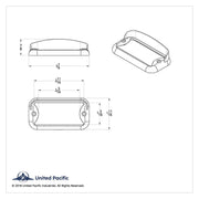 Small Rectangular Light Bezel With Visor