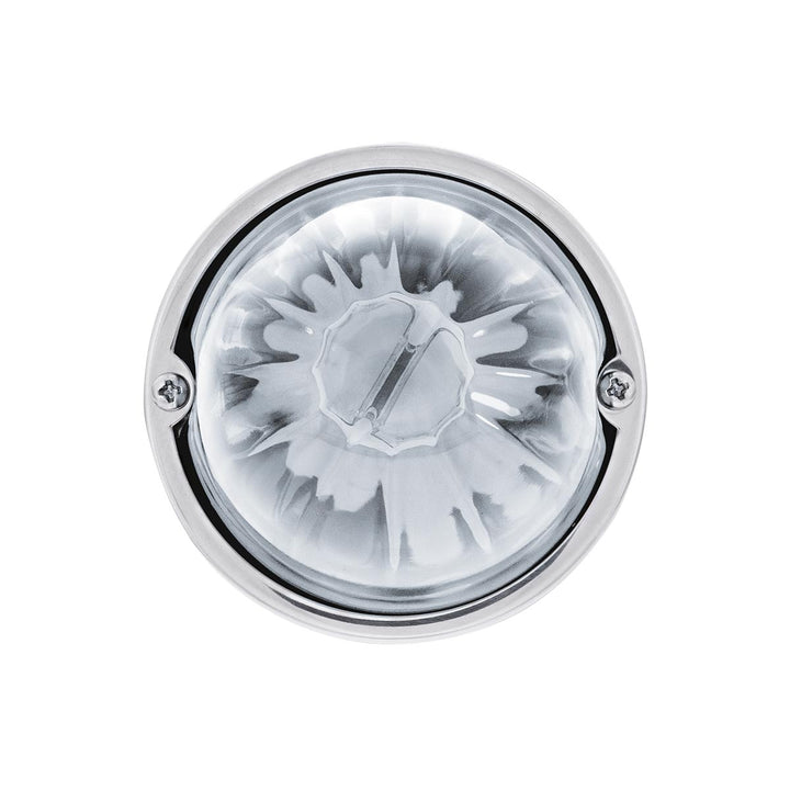 Star-Burst Glass Watermelon Light Flush Mount Kit-Red LED/Clear Lens
