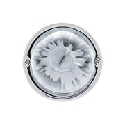 Star-Burst Glass Watermelon Light Flush Mount Kit-Red LED/Clear Lens