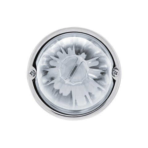 Star-Burst Glass Watermelon Light Flush Mount Kit-Red LED/Clear Lens