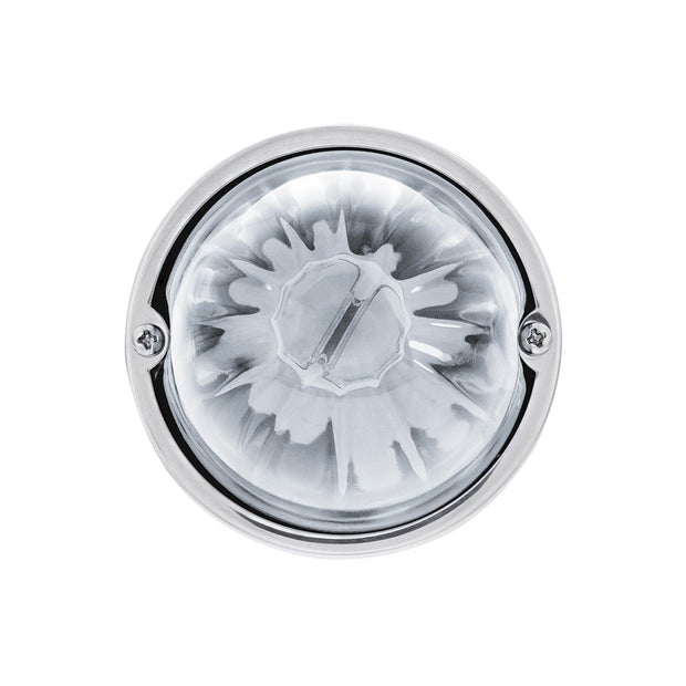Star-Burst Glass Watermelon Light Flush Mount Kit-Red LED/Clear Lens
