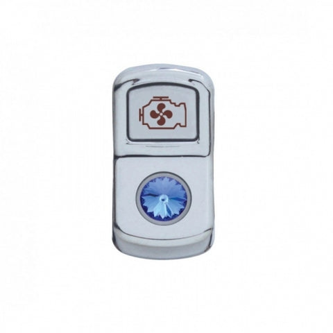"Engine Fan" Rocker Switch Cover With Blue Crystal