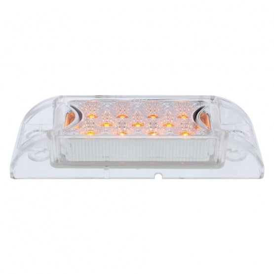 13 LED Reflector Rectangular Light (Clearance/Marker) - Amber LED/Clear Lens