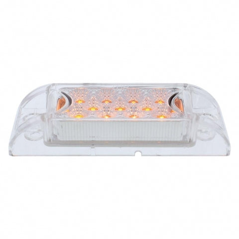 13 LED Reflector Rectangular Light (Clearance/Marker) - Amber LED/Clear Lens