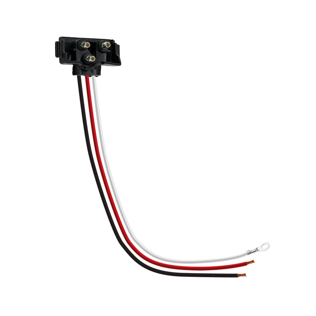 3 Wire Pigtail With 3 Prong Right Angle Plug - 12" Lead (Retail)