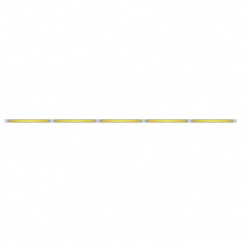 94" Stainless Light Bracket With 5X 23 SMD LED 17-1/4" Light Bars & Bezels - Amber LED/Amber Lens
