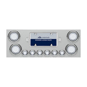 SS Rear Center Panel With Four 23 LED 4" Lights & Six 9 LED 2" Mirage Lights & Bezels - Red LED/Clear Lens