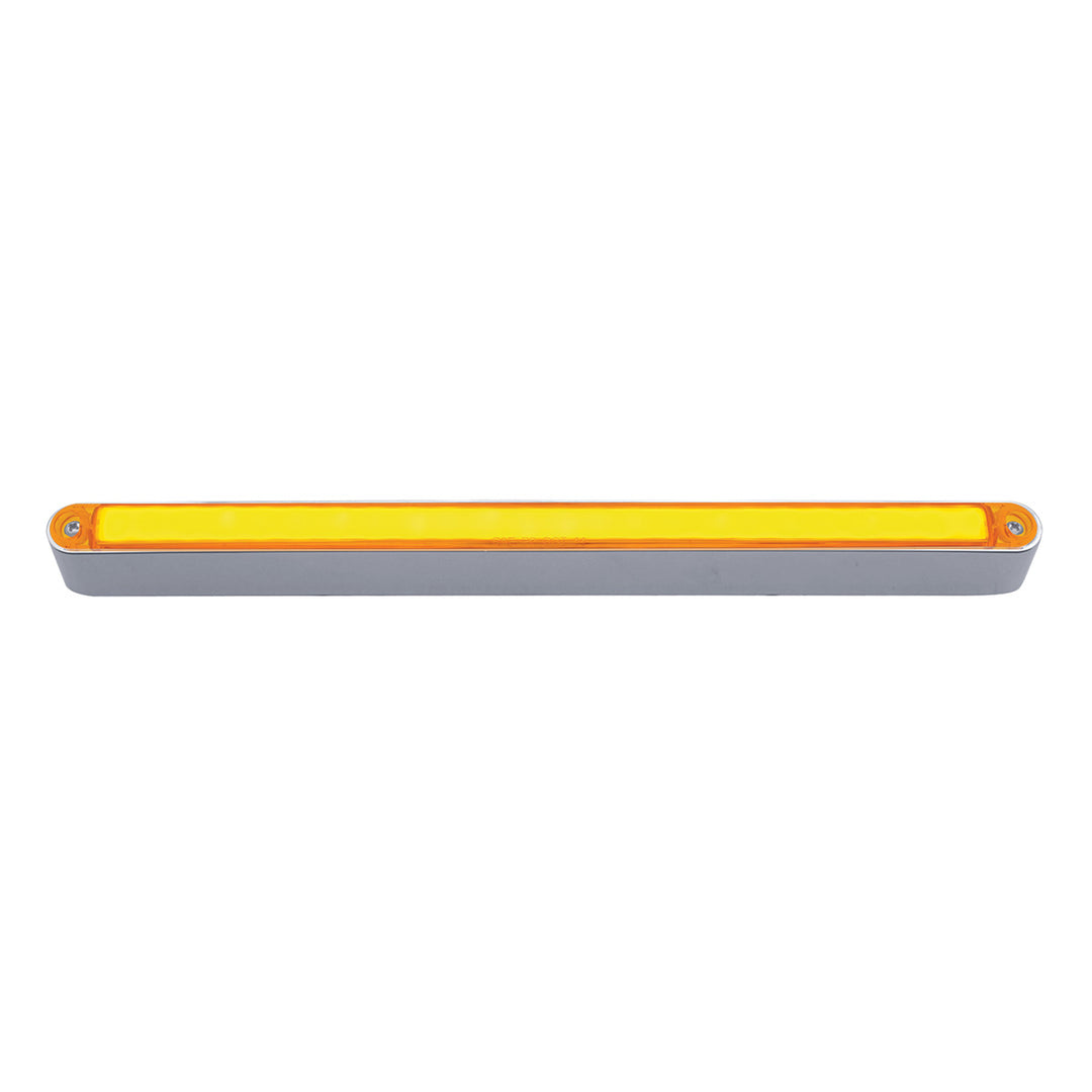 24 LED Dual Function 12" GloLight Bar With Bezel - Amber LED/Amber Lens