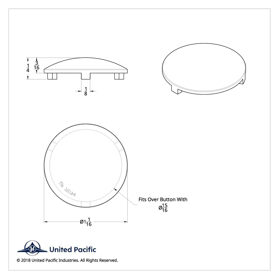 Vinyl Button Covers For Kenworth (10-Pack) United Pacific 70194
