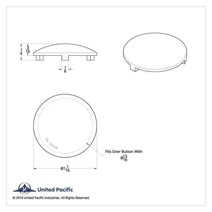 Vinyl Button Covers For Kenworth (10-Pack) United Pacific 70194