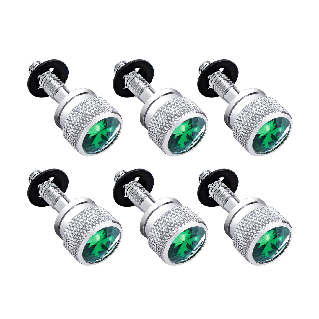 Dash Screw With Green Crystal For Peterbilt (2001-2005)(6-Pack)