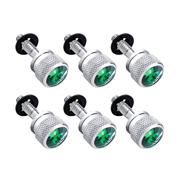 Dash Screw With Green Crystal For Peterbilt (2001-2005)(6-Pack)