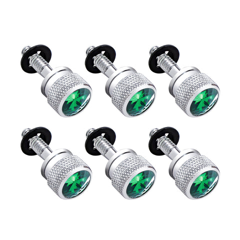 Dash Screw With Green Crystal For Peterbilt (2001-2005)(6-Pack)